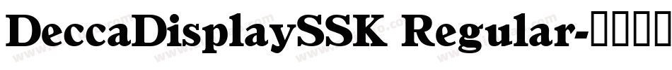 DeccaDisplaySSK Regular字体转换